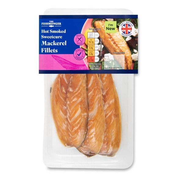 The Fishmonger Hot Smoked Sweetcure Mackerel Fillets 200g